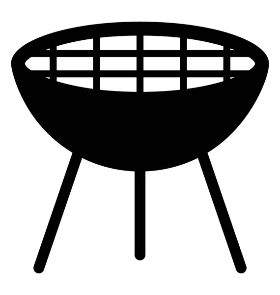 Camping Food Solid Icon Design — Stock Vector