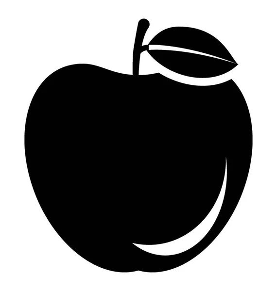 Diseño Icono Sólido Apple — Vector de stock