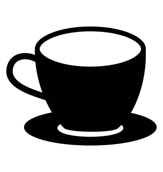 Forró Tea Szilárd Ikon Tervezés — Stock Vector