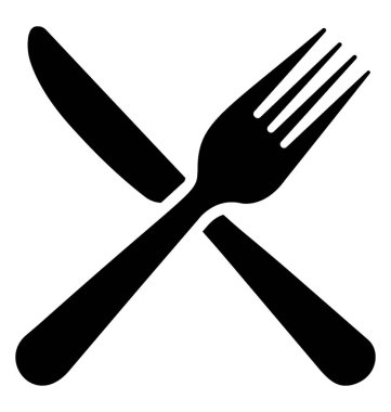 Kaşık ve çatal mutfak çatal bıçak takımı tasvir 