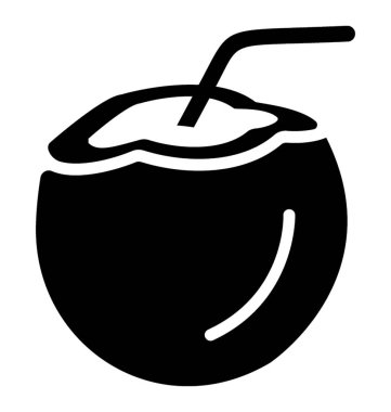 Hindistan cevizi katı simgesi tasarım 