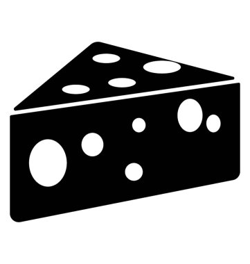  Peynir dilimi katı simgesi tasarım 