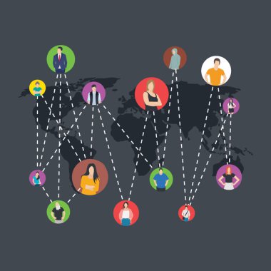 Modern Infographic düz illüstrasyon tasarımı