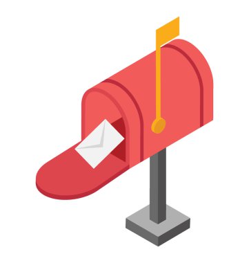 Bu mektup izometrik simgesi ile gelen postaları almak