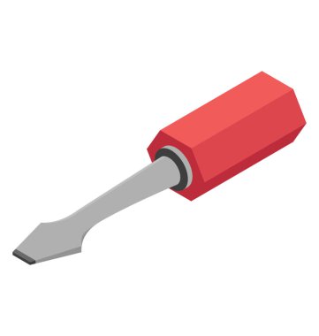 Tornavida izometrik simgesi tasarım