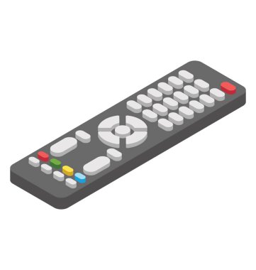 Uzaktan kumanda izometrik simgesi tasarım