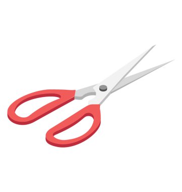 Kesme Makas izometrik simgesi tasarım