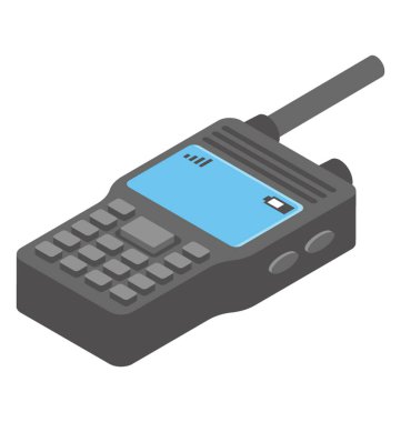 Walkie talkie izometrik simgesi tasarım