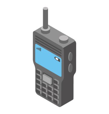 Walkie talkie izometrik simgesi tasarım 