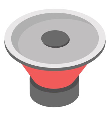 Megafon belirten duyuru izometrik simgesi