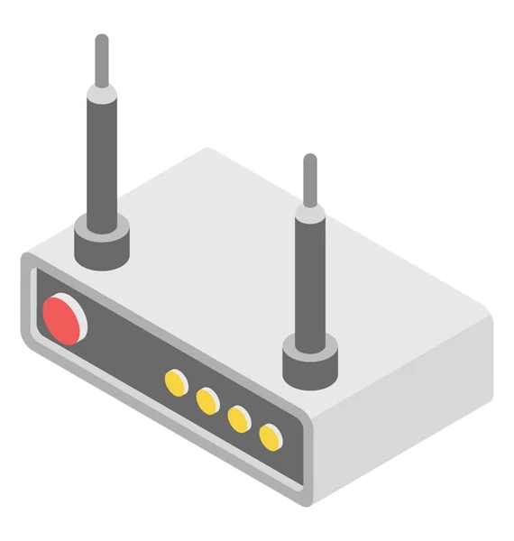 Projeto Ícone Isométrico Roteador Wifi — Vetor de Stock