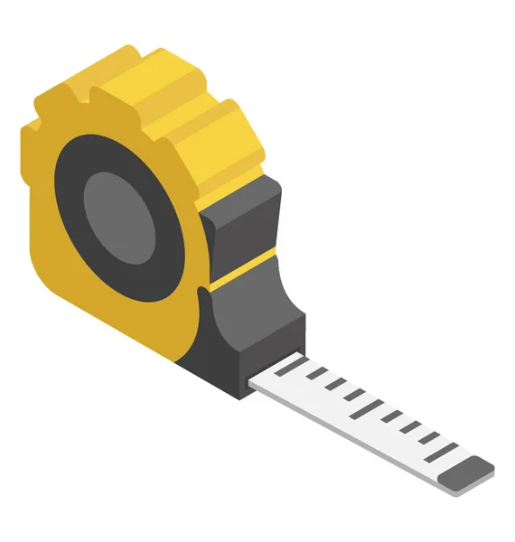 Inch Tape Isometrische Pictogram — Stockvector