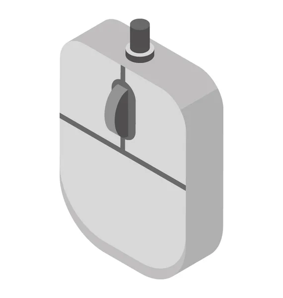 Mouse Dispositivo Puntamento Icona Isometrica — Vettoriale Stock
