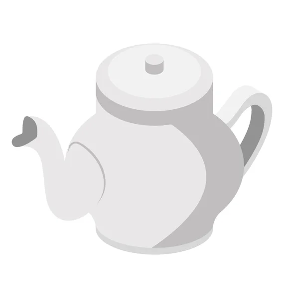 Vector Teapot Isometric Icon — Stock Vector