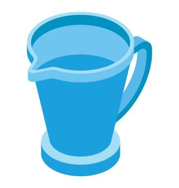 Su sürahi izometrik simgesi tasarım