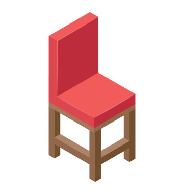 Sandalye izometrik simgesi tasarım