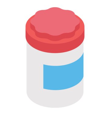 Reçel kavanoz reçel izometrik simgesi tasarım ile dolu 