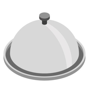 Gıda hizmet izometrik simgesi tasarım 