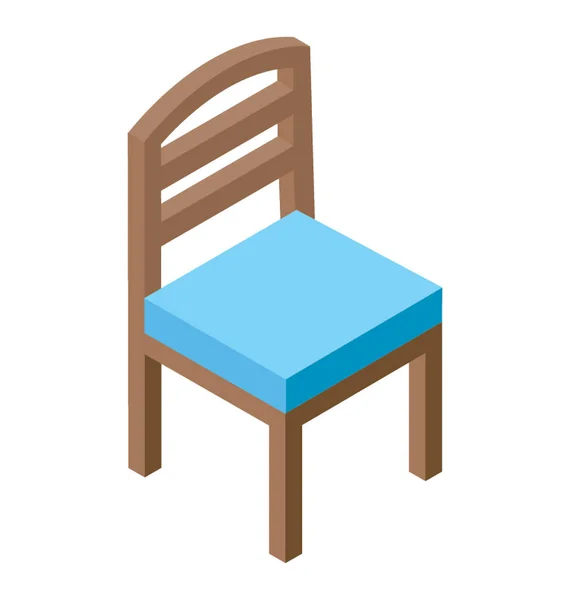 Chaise Isométrique Icône Design — Image vectorielle