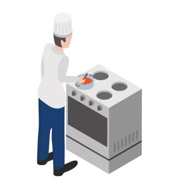 Pişirme kiosk düz simgesi tasarım