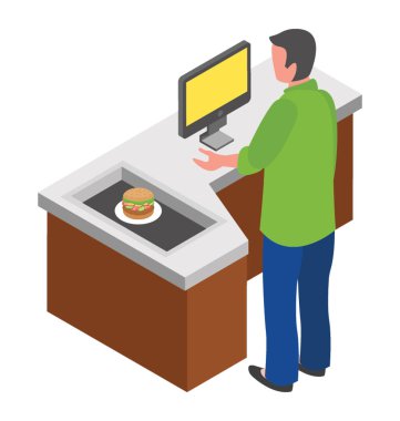 Burger Dükkanı düz simgesi tasarım