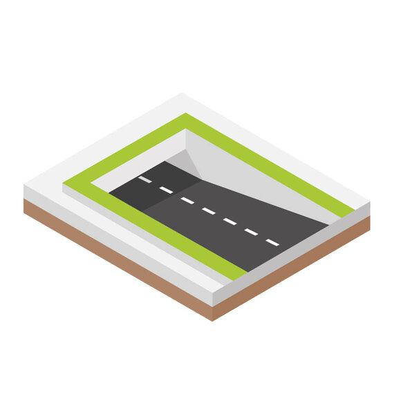 Isometric icon of an underpass