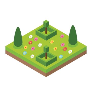 Bir park izometrik simgesi