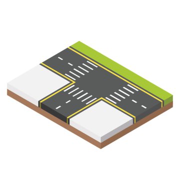 Şehir yollar izometrik simgesi