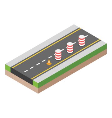 City road izometrik simgesi