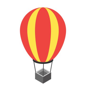 Sıcak hava balon izometrik tasarım