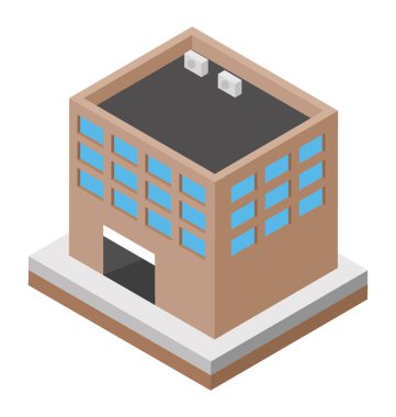 Apartman izometrik simgesi