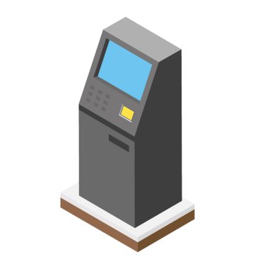 Dağıtım makine kavramsallaştırma ATM nakit