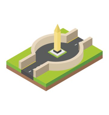 Vektör izometrik dolambaçlı simgesi