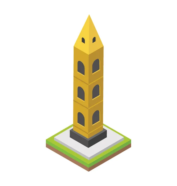 Skyscraper Tower Building Icon — Stock Vector