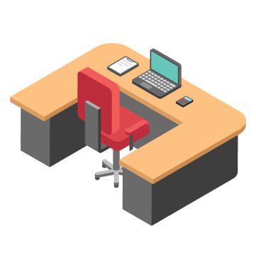 Üç boyutlu simge bilgisayar masası