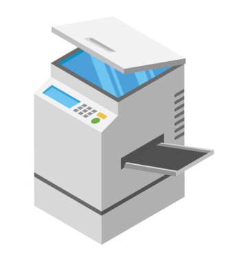 Fotokopi makinesi düz simgesi