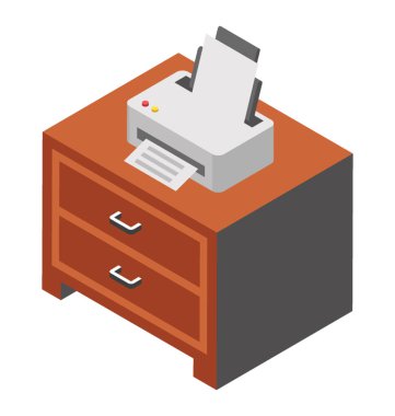 Yazıcı tablo düz simgesi