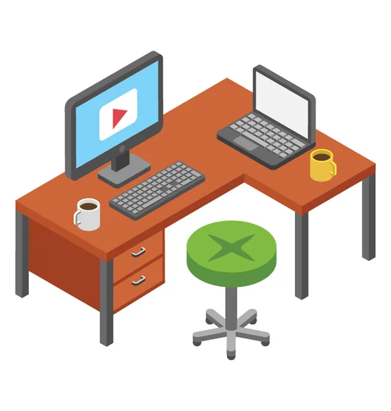 Media Production Office Icon Vector — Stock Vector