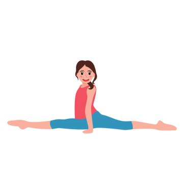 Geniş açı oturmuş yoga pose