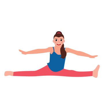 Ön viraj düz simgesi tasarım, yoga poz poz