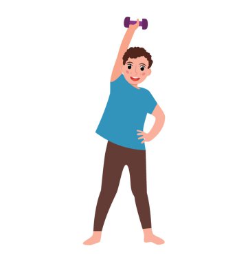 Dumbbell yoga düz simgesi tasarım