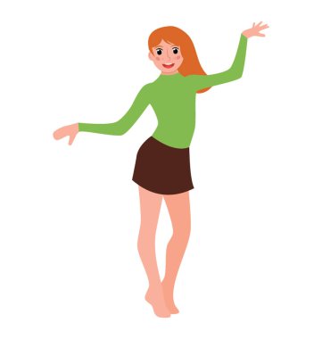 Düz simgesi tasarım dans poz