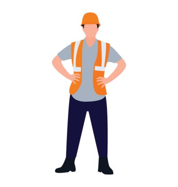 İnşaat Mühendisi düz simgesi tasarım