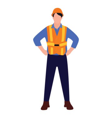 İnşaat Mühendisi düz simgesi tasarım