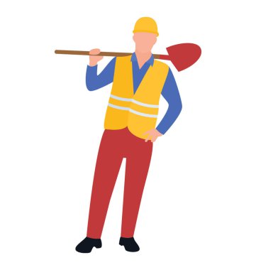 İnşaat iş düz simgesi tasarım