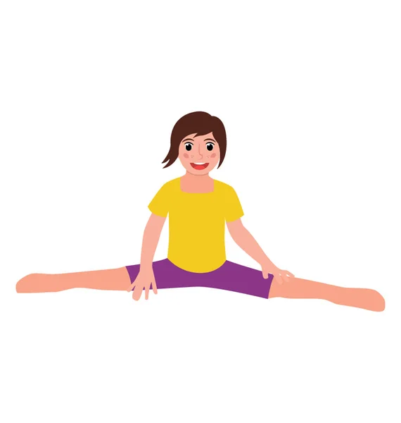 Vorwärts Beugen Pose Flache Ikone Design Yoga Pose — Stockvektor