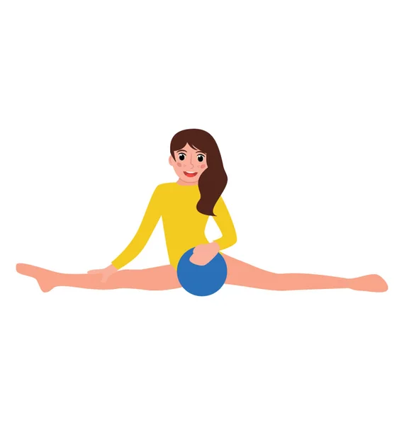 Doblar Hacia Adelante Pose Plano Icono Diseño Pose Yoga — Vector de stock