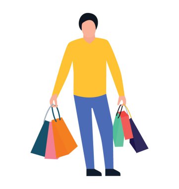 Alışveriş Çocuk düz simgesi tasarım, serbest zaman