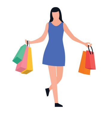 Düz simgesi tasarım alışveriş kadın