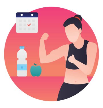 Vektör fiziksel sağlık çizim